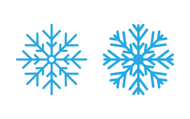 Дизайн этикеток в стиле снежинок, иллюстрация Winter Frozen v.10