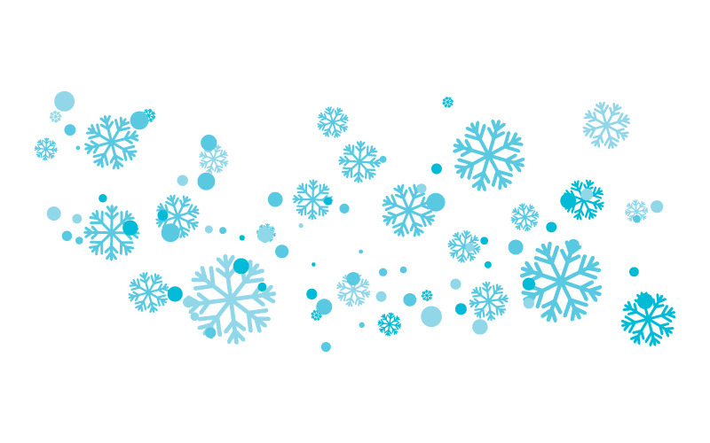 Дизайн этикеток в стиле снежинок, иллюстрация Winter Frozen v.5