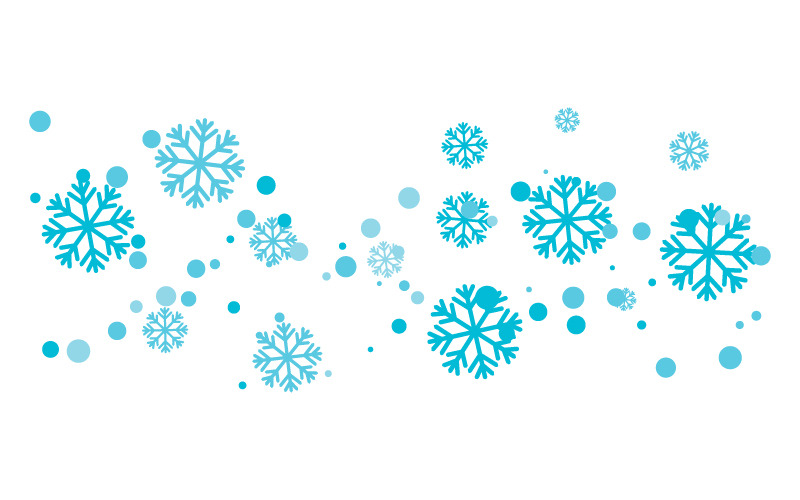 Дизайн этикеток в стиле снежинок, иллюстрация Winter Frozen v.7