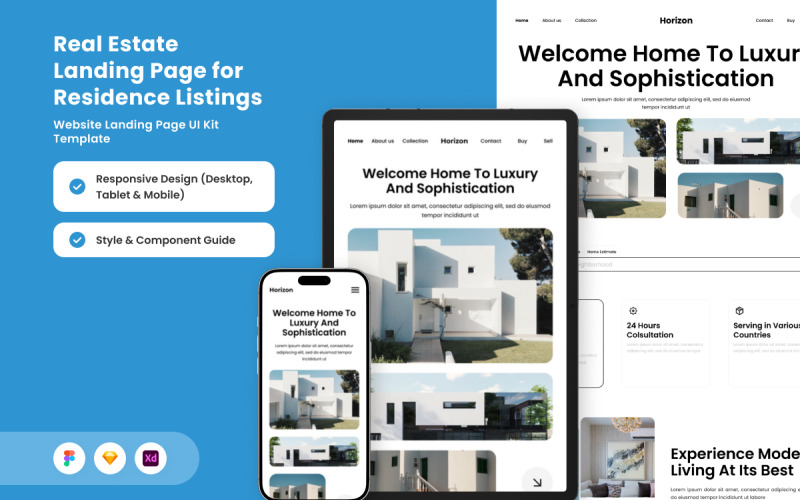 Horizon – Elegante Landingpage für Immobilieninserate
