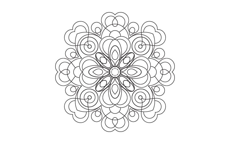 曼陀罗插画设计模板 v.5 形式的圆形图案