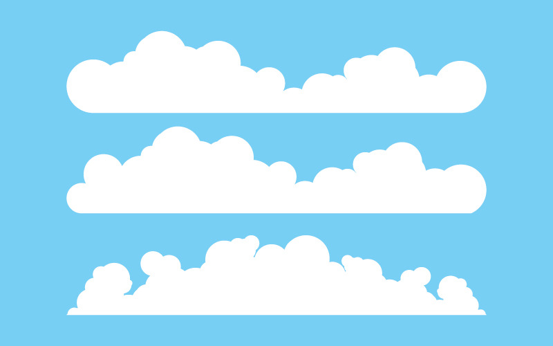 Modèle d'illustration de fond de nuage v.4