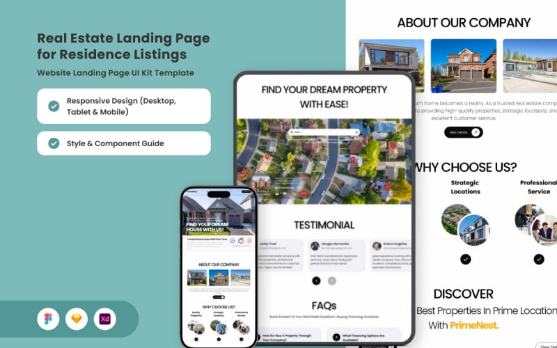 PrimeNest - Página de inicio de anuncios inmobiliarios