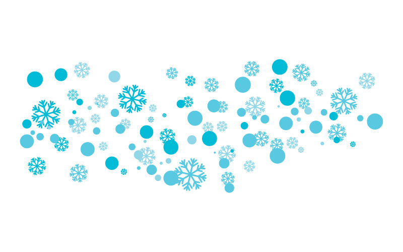 Projekt stylu płatków śniegu dla etykiet, ilustracja Winter Frozen v.2
