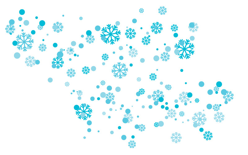 Schneeflocken-Design für Etiketten, Winter Frozen-Illustration v.9