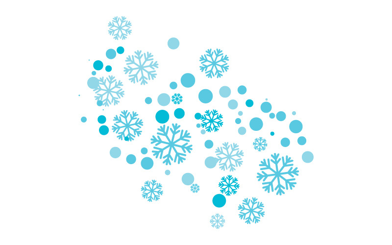 Snowflakes Style Design för etiketter, Winter Frozen illustration v.4