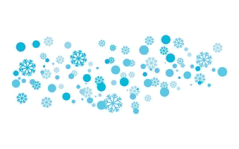 Snowflakes Style Design for Labels, Winter Frozen illustration v.2
