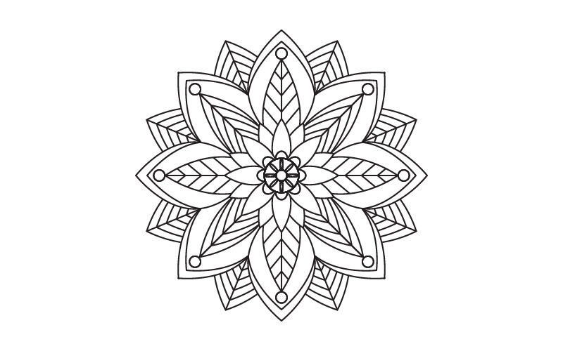 Circular pattern in form of mandala illustration design template v.31