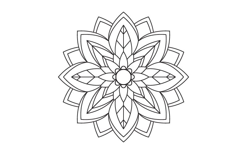 Circular pattern in form of mandala illustration design template v.32