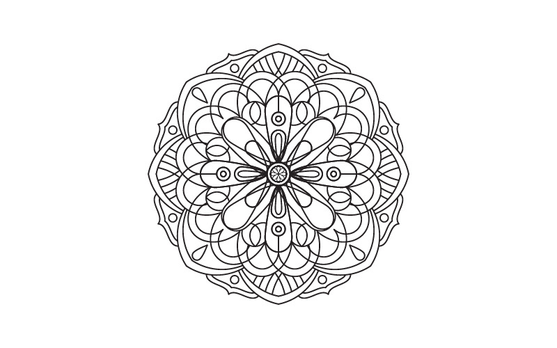 Circular pattern in form of mandala illustration design template v.33