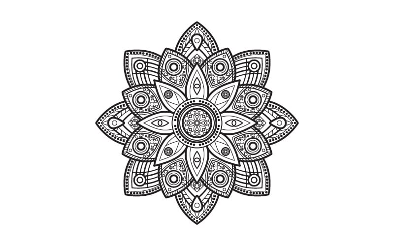 曼陀罗插画设计模板 v.7 形式的圆形图案