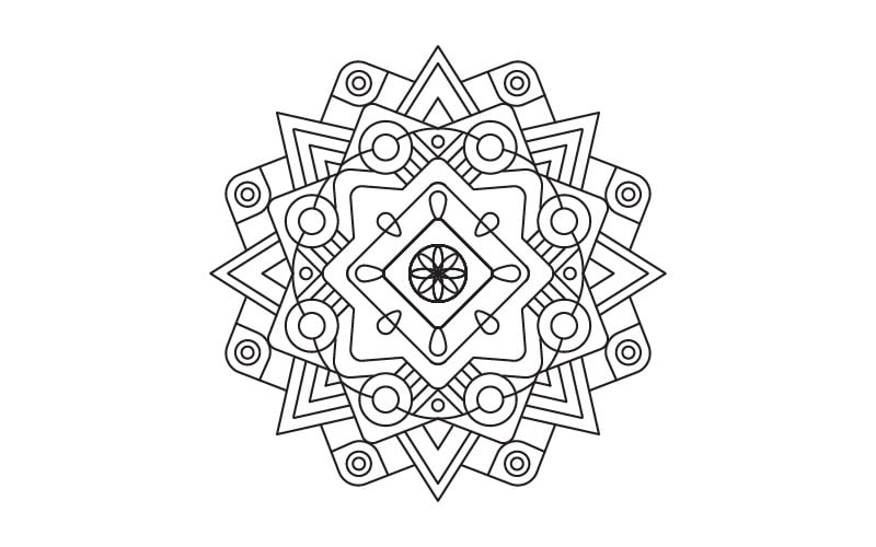 曼陀罗插画设计模板 v.9 形式的圆形图案
