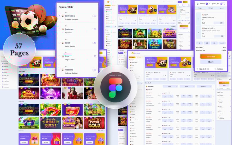 Sportsbets - Sports Betting & Casino Gambling Figma Template