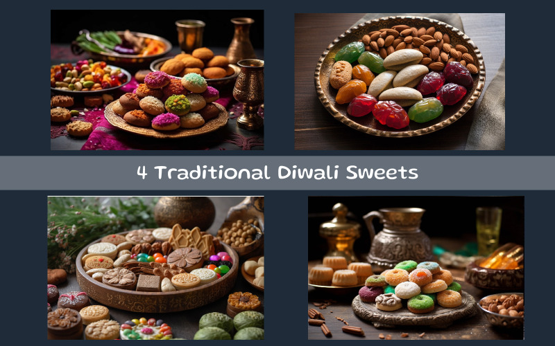 Traditionele Diwali-snoepjes AI-afbeelding