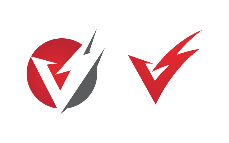 A Letter Lightning Logo vector icon illustration design Template v.7