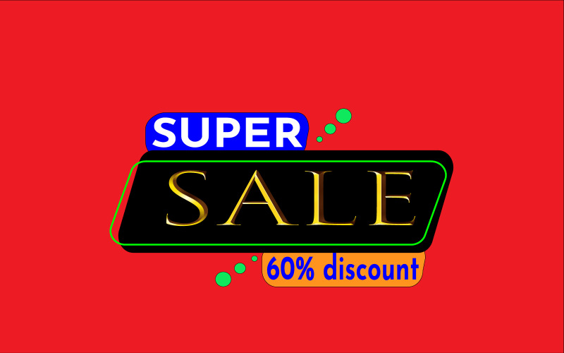 Korting super Sale Vector Marketing Banner Tag met prijs 07