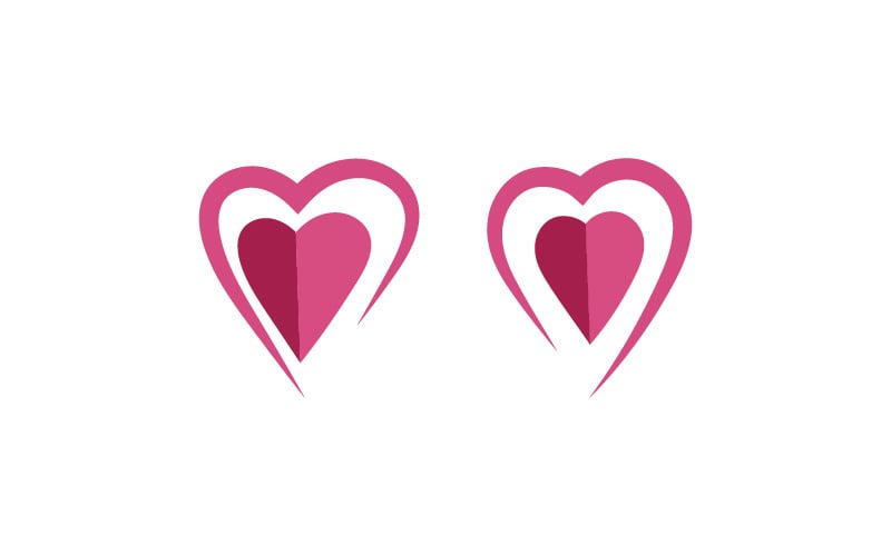 Love vektor ikon illustration designmall v.2