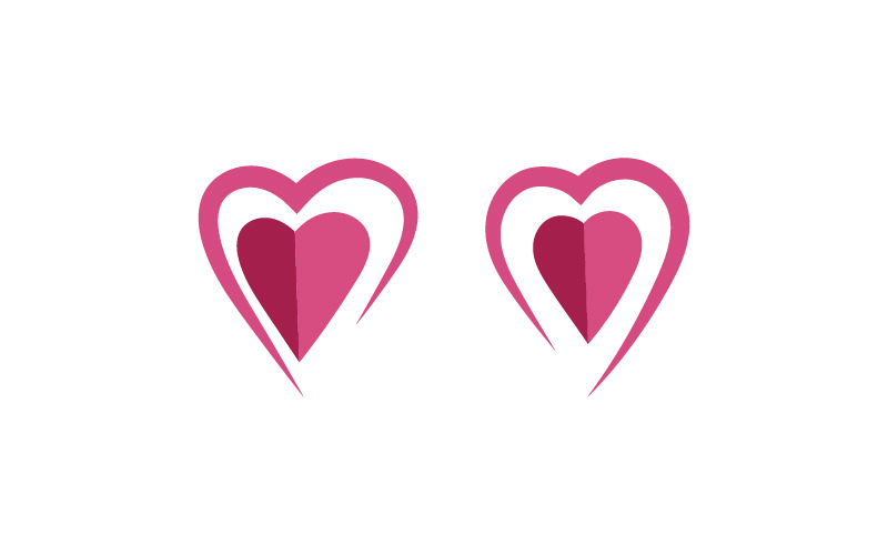 Modèle de conception d'illustration d'icône vectorielle d'amour v.2