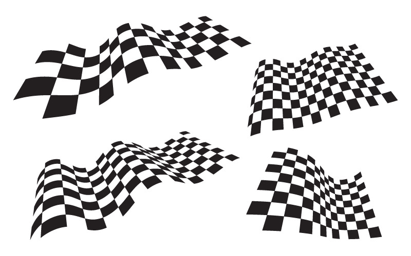 Race flag checkered Logo design illustration vector v.6