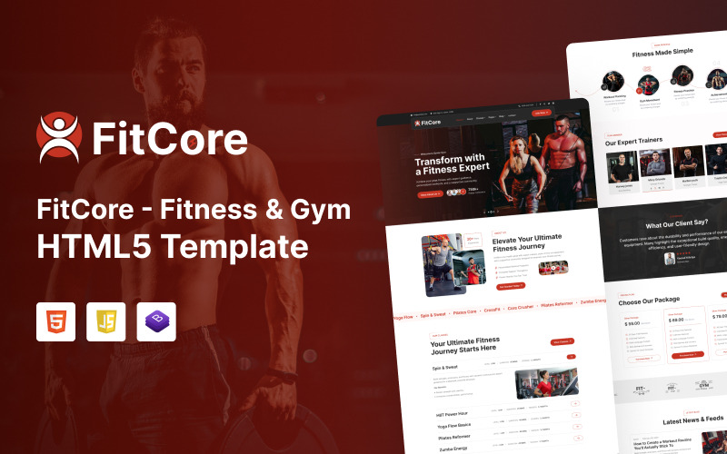 Fitcore – KOSTENLOSE HTML5-Vorlage für Fitness und Fitnessstudio