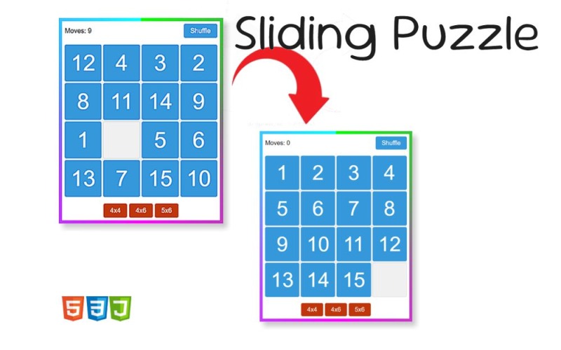 Klasické numerické posuvné puzzle