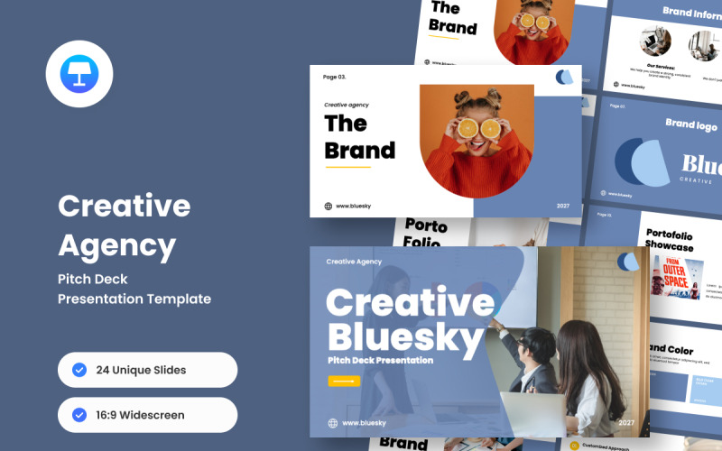 Pitch Deck einer Kreativagentur – Ästhetische Keynote