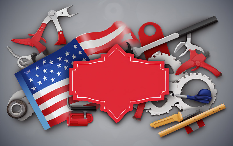 Prázdná šablona amerického dne práce
