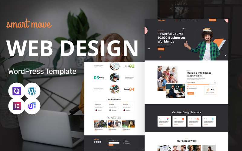 Smart Move - Webdesign en creatief bureau WordPress Elementor-thema