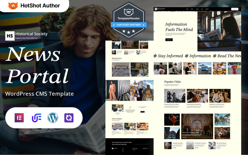 Société historique - Thème WordPress Elementor ultime pour les actualités et les magazines