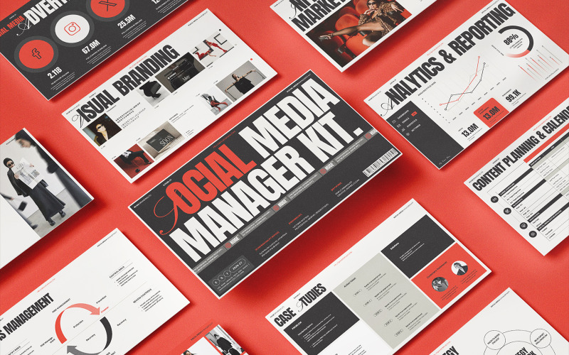 OGROMNY | Zestaw menedżera mediów społecznościowych Szablon Google Slides