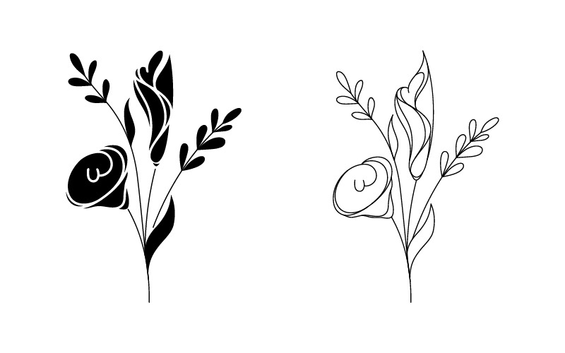 Modèle de conception de logo d'icône vectorielle de fleuriste de beauté nature v.16