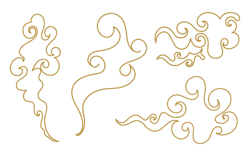 Modelo de design de ilustração de ícone vetorial de fumaça de nuvem v.5