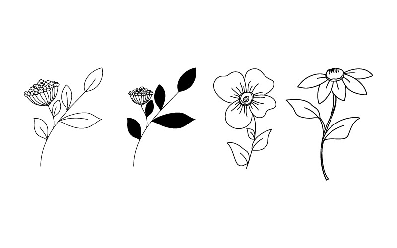 Plantilla de diseño de logotipo de icono vectorial de floristería de belleza natural v.4