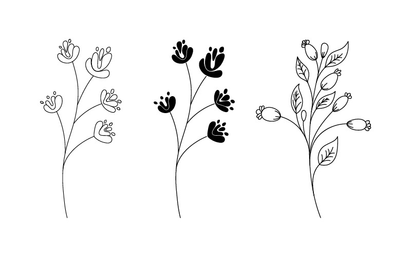 Skönhet natur florist vektor ikon logotyp designmall v.15