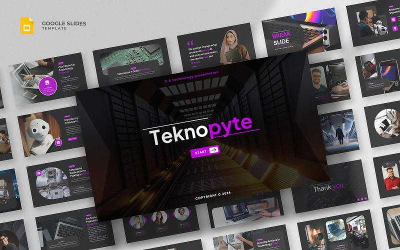 Teknopyte - Modello di Google Slides per la tecnologia digitale
