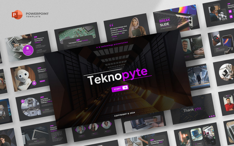 Teknopyte - Шаблон PowerPoint «Цифровые технологии»