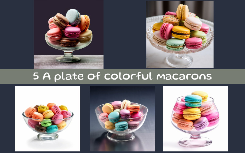 Un piatto di macarons colorati