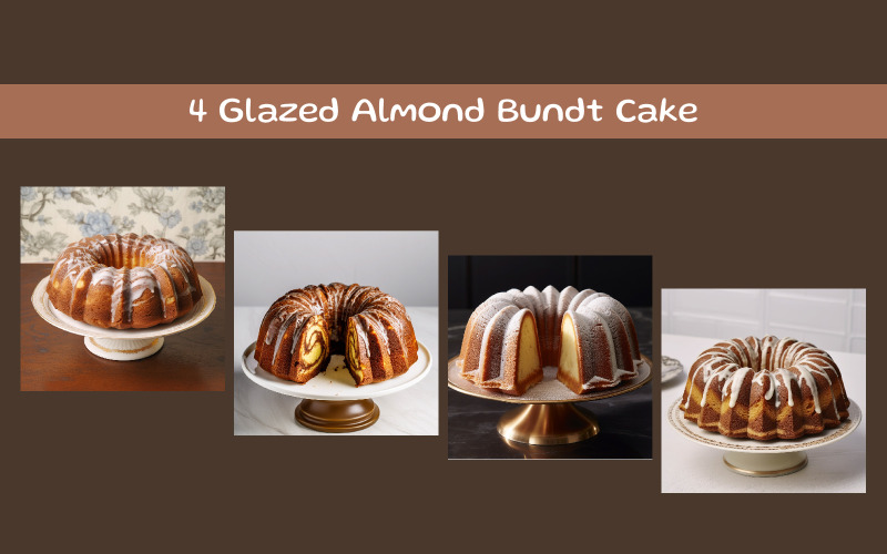 Glaserad Almond Bundt Cake AI-bild