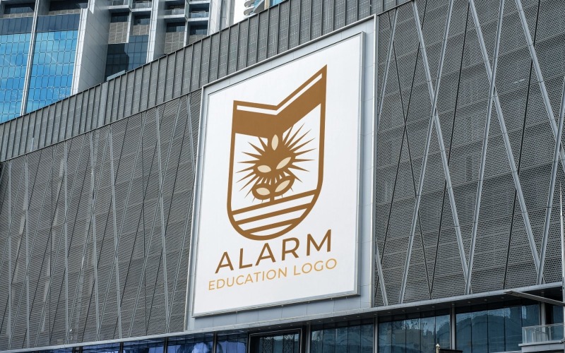 Modèle de logo d'éducation d'alarme