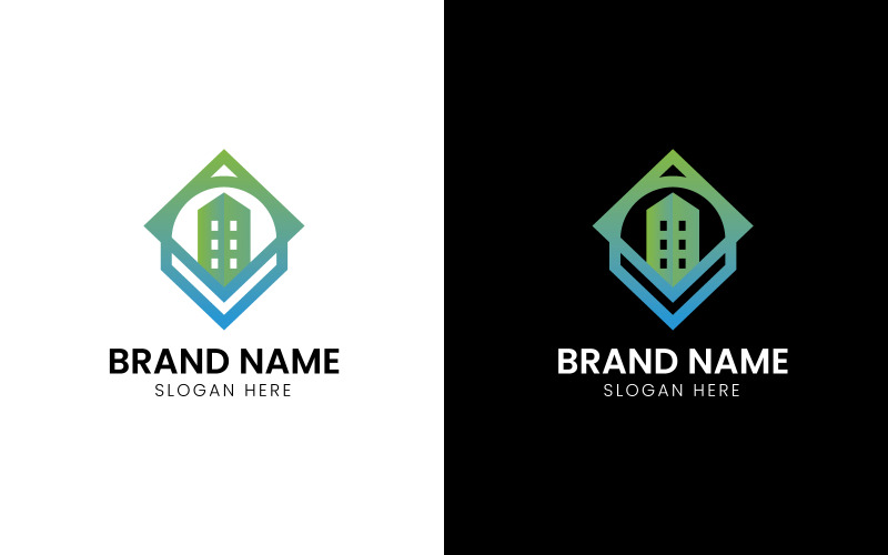 Modello di logo di edificio iconico-851