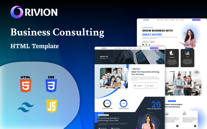 Orivion – HTML-Vorlage für Unternehmensberatung