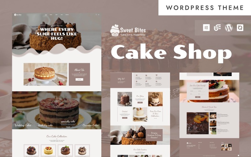Sweet Bite - 蛋糕店和糕点 WordPress Elementor 主题
