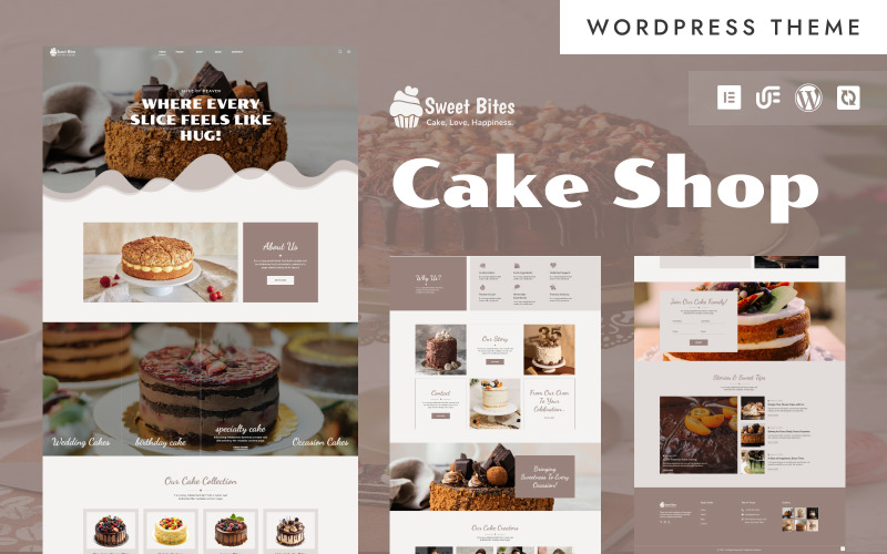 Sweet Bite – Konditorei & Gebäck WordPress Elementor Theme