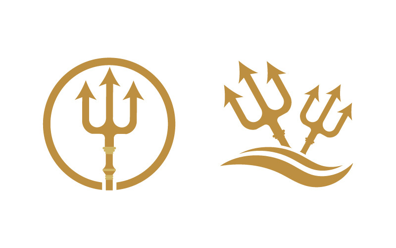 Trident Armor Vector illustration Icon Logo Template design v.11
