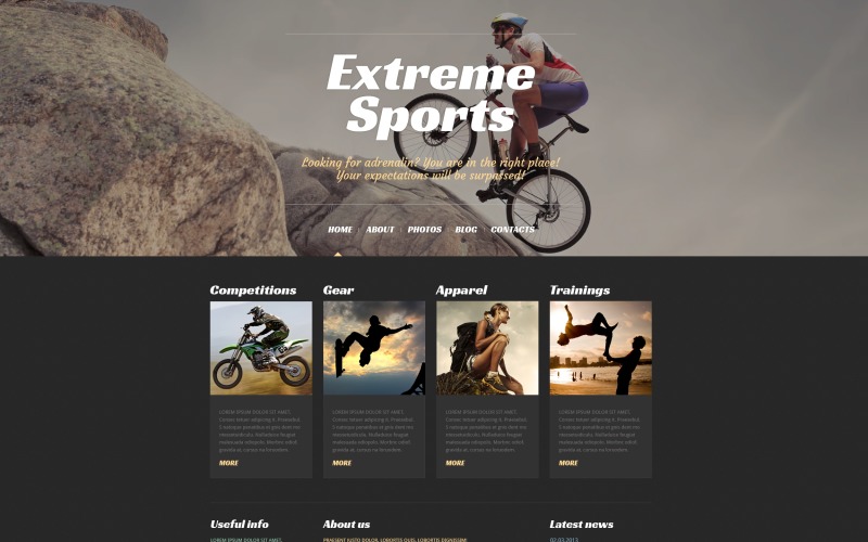 Duyarlı Ekstrem Sporlar WordPress Teması