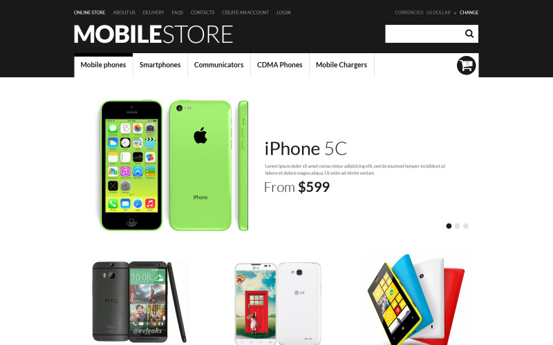 Modello VirtueMart per Mobile Store