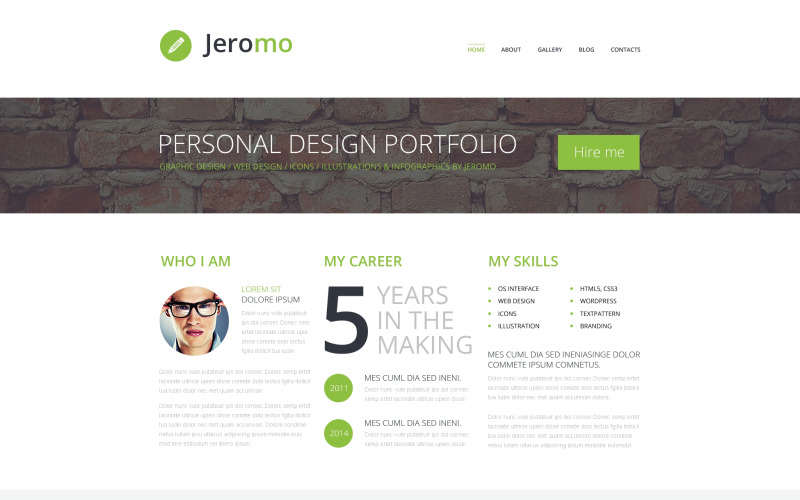 Persoonlijk ontwerpportfolio WordPress-thema