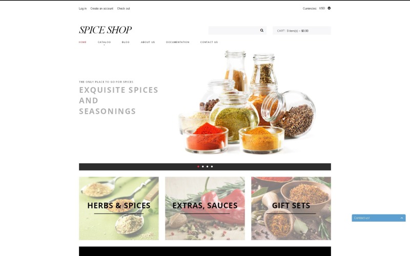 Spices Shop Responsive Shopify-thema
