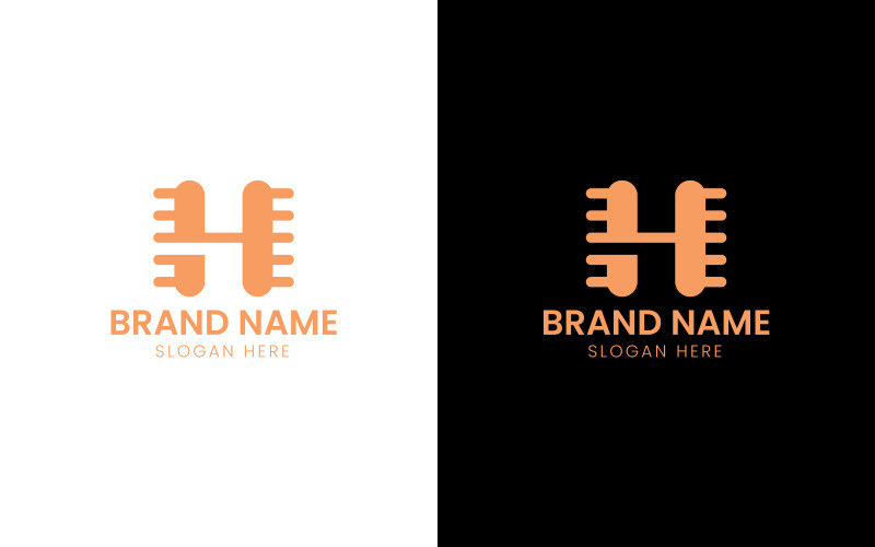 Letter H technology logo-870