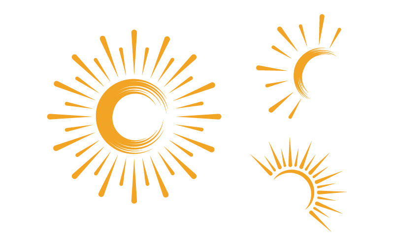 Sun Light Ray Vector illustration Icon Logo Template v.4